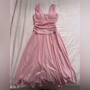 Coquette Pink Ruched Dress